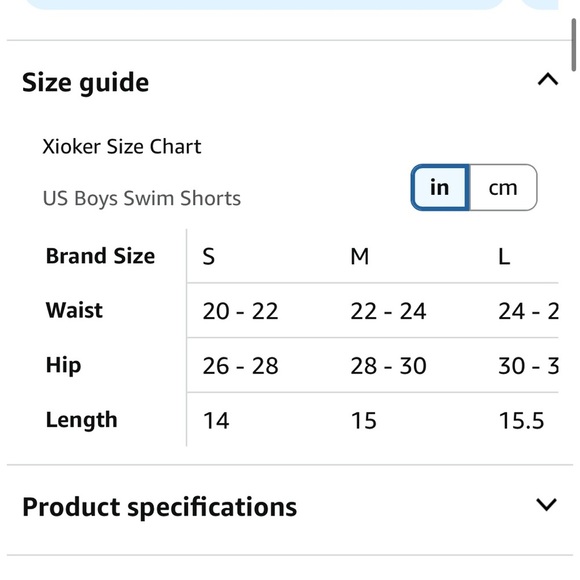 Boys Size Medium Swimming Jammers Spandex Bottoms Blue Black White Swim Xioker - Picture 8 of 8